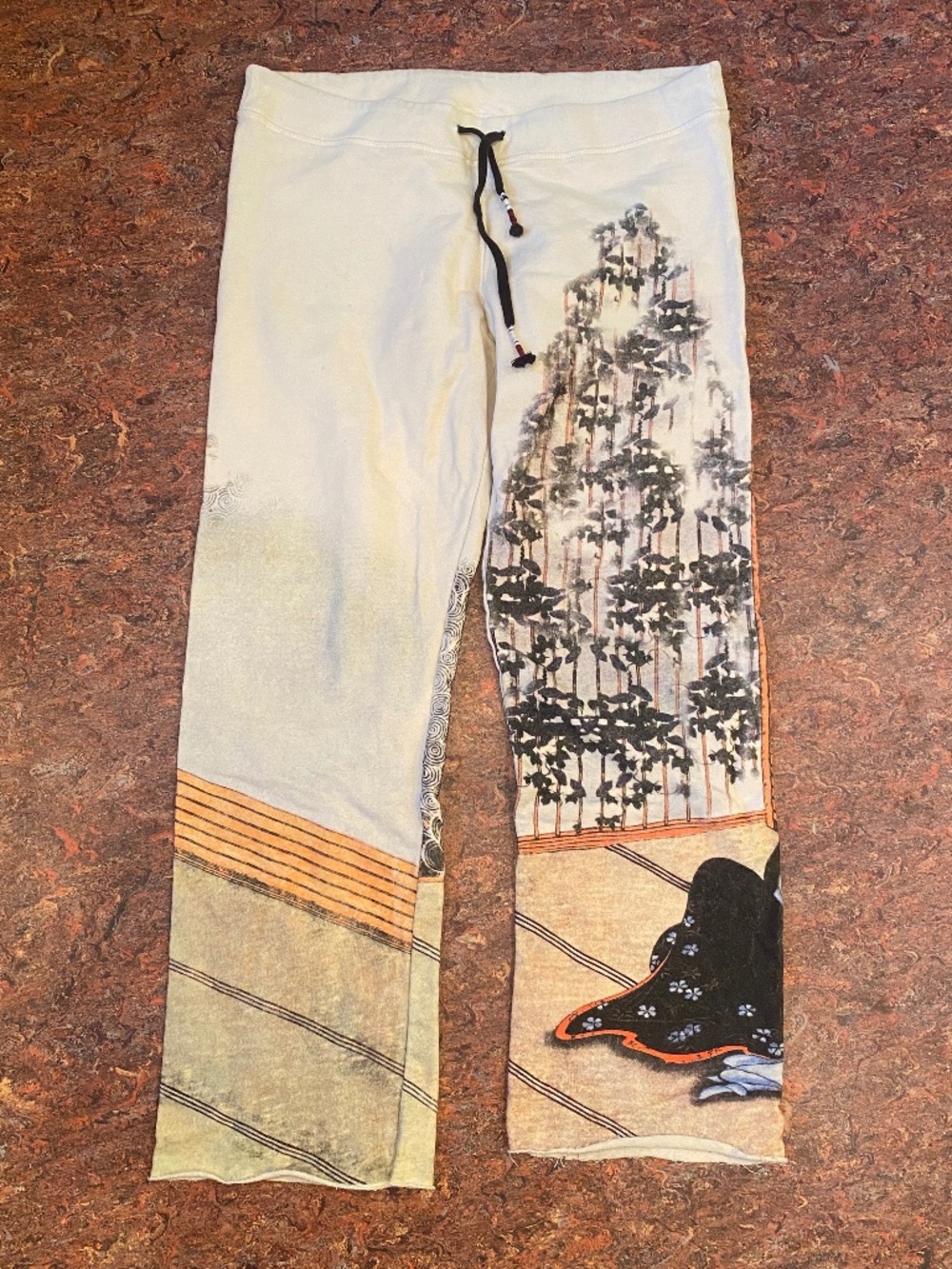Paparazzi By Biz Asian Themed 100% Cotton Sweatpants XL - Picture 2 of 9